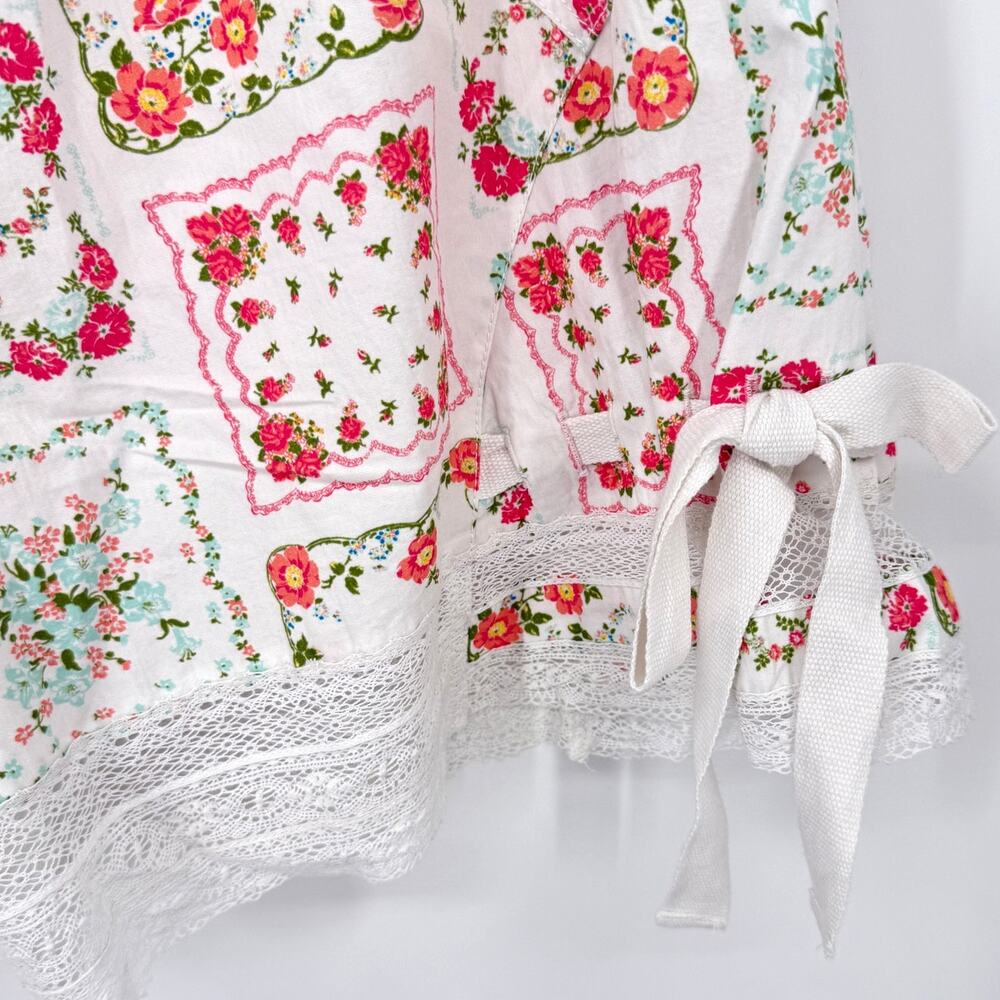 Free People Blue Blooming Lace Shorts Floral Patchwork Bloomers Size 4 NWT - Picture 5 of 9